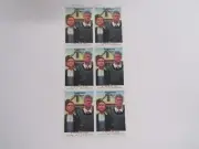 6 Novelty Stamps ~ American Pathetic ~ Bill & Hillary Clinton ~ 1994 Slick Times