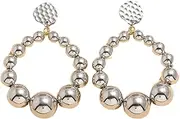 [QionWon] Dangle Earrings Handmade Beads Fancy Women Stud Earrings Decorative Full Color