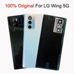 100% 原裝玻璃電池蓋適用於 LG WING 5G LMF100N LM-F100V 電池蓋後殼蓋維修零件帶粘合劑