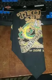 VINTAGE 2010 TECHNO HONG KONG HARLEY DAVIDSON OFFICIAL DRAGON 24" INCH BANDANA