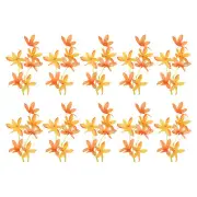 16Pcs 7" Artificial Orchid Flower Floating Candles Simulation Flower Orange