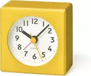 PA18-02YE Lemnos Table Clock Analog Alarm Clock Farbe Yellow Farbe New