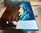 Ocean Table, Epoxy Table, Epoxy Center Table, Epoxy Wooden Resin Table Home Art