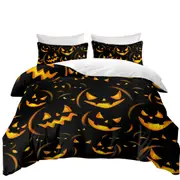 Halloween Scary Pumpkins Quilt Cover