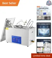 Industrial Ultrasonic Cleaner - 30L Capacity - Digital Timer & Heater - Power...