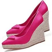 [ZIRIA] Wedges Platform Shoes Pointed Toe Ladies high Heel Shoes Pumps