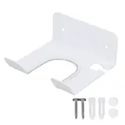 Wall Mounted Hair Dryer Holder Stainless Steel Hair Blow Dryer Rack for Home Washroom Bathroom White