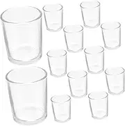 Zerodeko 12 Pack Chalice Shot Glasses Mini Goblet Glasses for Wine Beer Decorative Craft Temple Mini Goblet