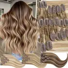 CLEARANCE Thick Clip In 100% Remy Double Weft Human Hair Extensions Full Head