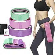Resistance Booty Bands Set, 3 Hip Circle Loop Bands Workout Exercise Guide & Bag