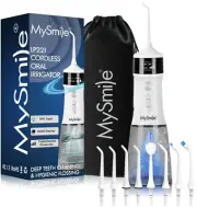MySmile LP221 UVC Sterilizable Cordless Water Flossers for Teeth 335ML Portab...