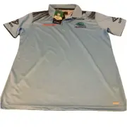 NRL 2025 Players Polo Cronulla Sharks Blue Adult Mens Sz 2XL NWT