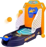 Basketball Game, Compact 2 Player Tablet Basketball Shooter, Skill Boosting Desk Toy, Interactive Pitching Machine for Fun Sports Game, Hand Eye Coordination