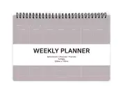 Elite Check Weekly Planner - Wirebound Undated Weekly & Daily Scheduler, Chec...