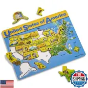 Melissa and Doug USA Map Wooden Puzzle (45 pcs)