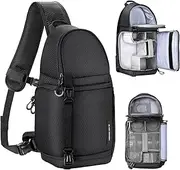 [K&F Concept] Camera Sling Bag Crossbody Bag Waterproof Camera Shoulder Backpack DSLR/SLR/Mirrorless Camera Case