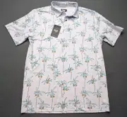 NWT Waggle Golf Coconut Grove Polo Shirt Men's Medium Stretch Performance