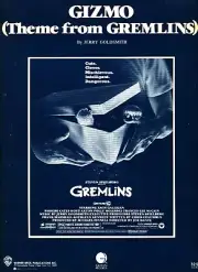 GIZMO SHEET MUSIC-THEME FROM GREMLINS PIANO SOLO-STEVEN SPIELBERG-1984-RARE-NEW!
