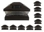 10 pcs 5x5 6x6 Brown Garden Solar Fence Post Cap Light 5 LED Bulb 78Lumens