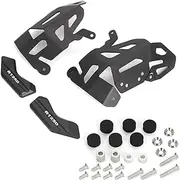 Motorcycle Cylinder Head Guards Compatible with R1250GS /Adventure R1250R R1250RS R1250RT R1250 R 1250GS GS Engine Protector Guard Cover(Black-Black)