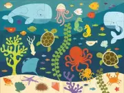 Floor Puzzle (Ocean Life ) - Tiger Tribe