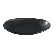 Yanco China BP-2108 Black Pearl Asian Style Melamine 8.5" x 5" Oval Plate- 4 Doz