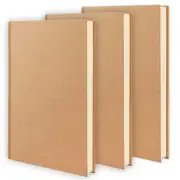 3 Pcs Blank Notebook Hardcover Sketchbook Unlined Notebook for Students Drawing