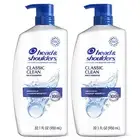 Head and Shoulders Classic Clean Anti Dandruff Shampoo 32 Oz Pack of 2