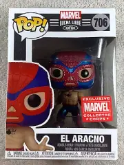 Funko Pop! Marvel Lucha Libre #706 El Aracno Metallic Collector Corps Exclusive