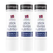 Neutrogena Nutrition Lip Stick - LOTTO of 3x4.8g (of which 1 is FREE) Lotto × 3