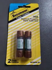 Bussmann Bussman BP/NON-30 30 Amp 250 Volt Fast Acting Cartridge Fuses 2 Count,