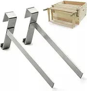 WADY 2 Pcs Beehive Frame Holder, Stainless Steel Beehive Frame Perch, Beekeeping Frame Support, Beekeeping Frame Support Bracket Racks, Bee Hive Frame Grip for Beekeeper, Beekeeping Tools