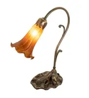 Meyda Tiffany 17031 15" Tall Gooseneck Table Lamp - Brass