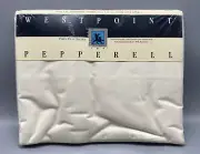 Vtg WestPoint Pepperell Twin Flat Sheet 66x96 Made in USA White 180 Thread NOS