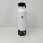 Hydro Flask Steel Water Bottle Flex Cap Standard Mouth Hydration 24 Oz White