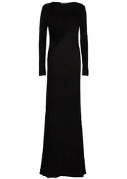 Saint Laurent Ruched Gown - Black - 10 10