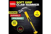 1x Handy Hardware Claw Hammer Steel AllPurpose Soft Grip Strong Performance 700g