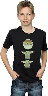 [Absolute Cult] Star Wars Boys The Mandalorian The Child Posing T-Shirt Black 12-13 years