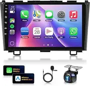 2+64G- for Honda CRV 2007-2011 Car Radio with Wireless Carplay/Android Auto,Android Car Stereo 9 Inch Touch Screen GPS Navigation WiFi Bluetooth FM/RDS Mirror Link SWC+ Backup Camera