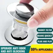 Universal Bathroom Sink Plug Stopper Wash Basin Core Bounce Up Drain Filters