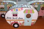 Outdoor Home Garden Decor Camper Trailer Shabby Chic Birdhouse