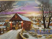 NEW Bits & Pieces 500 Piece Jigsaw Puzzle Home Again H. Hargrove Winter Sleigh