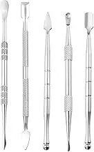 uxcell 5 Pcs Wax Carving Tools Stainless Steel Wax Carving Sculpting Tools for Modeling Shaping, Silver Tone