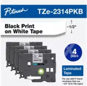 Brother Genuine P-Touch TZe-231 4-Pack Tape (TZE2314PKB) ½” (0.47” or 12mm) x...