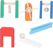 FOYTOKI 1 Set Wooden Dominoes Educational Blocks Toy Funny Dominoes Games for Boys and Girls Early Learning