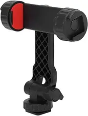 Diyeeni Cell Phone Tripod Mount, Universal Tripod Phone Mount with Hot and Cold Shoes, 360° Rotates Hot Shoe Smartphone Holder Adapter for Video Live Streaming Vlogging