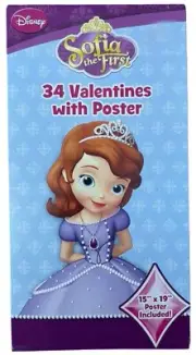 Sofia The First Valentines Day Cards Classroom Exchange Poster Disney 34 Kids