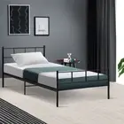 Elegant Bed Frame Metal Single Size Mattress Base Platform Powder Coated Steel