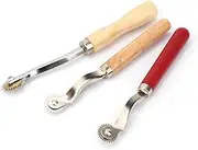 Sewing Wheel, Stainless Steel Tracing Wheel Tool Needle Point Professional Stitch Marking Spacer DIY Leather Craft Kit for Leather Craft Spacing Patterns Tools Pattern Carbon Copy Paper Hemline