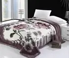 Heavy 1420GSM Soft King Size Mink Blanket Double Layer Warm Throw 7.5KG Floral